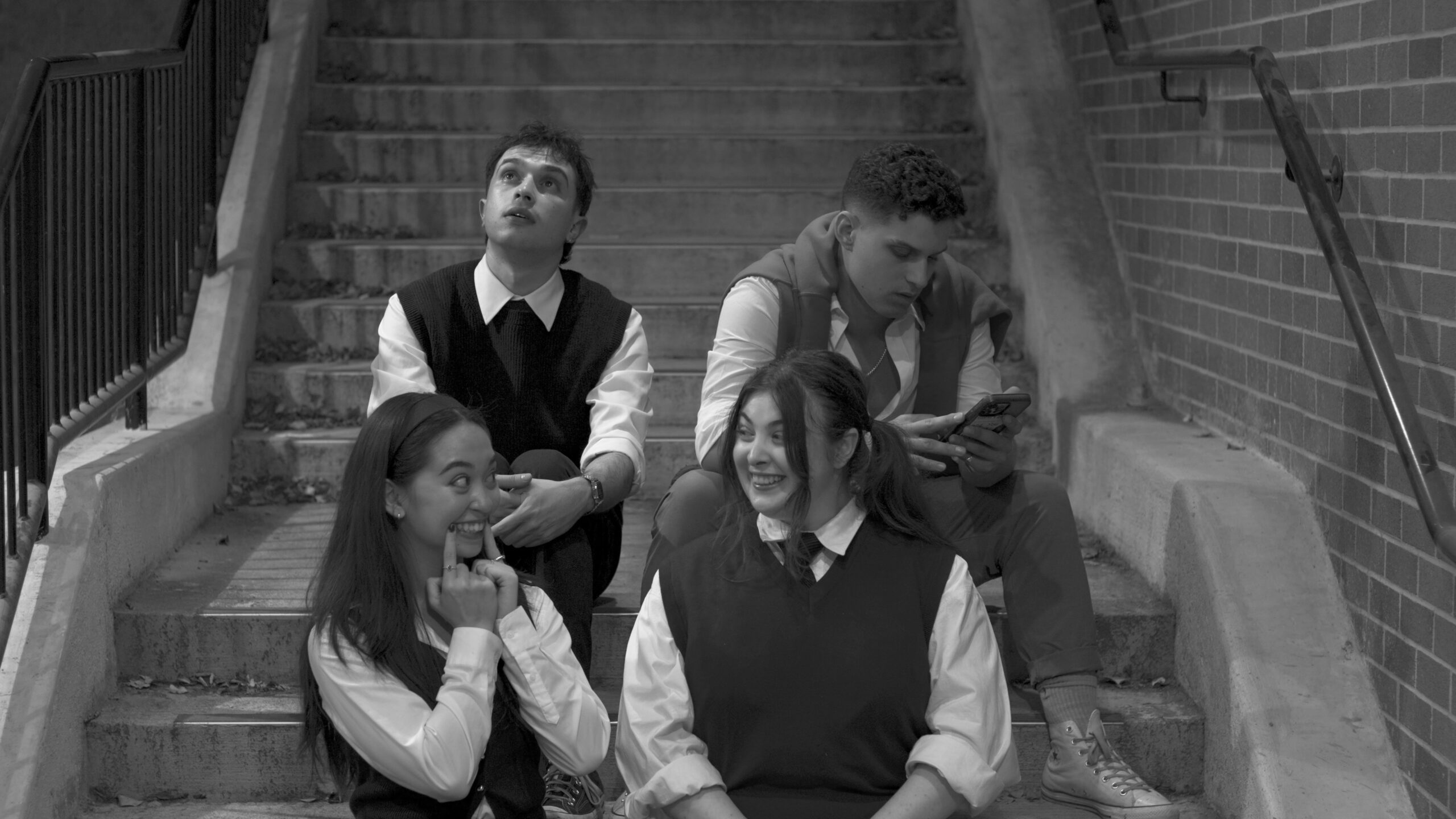 Misha Sharivker, Alex Yoannou, Sarah Evasiw, and Claudia Adamo. Photo by Full Haus.